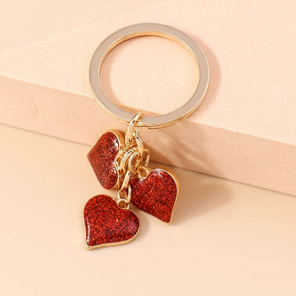 Schöne Bunte Herz Keychain Liebe Schlüsselanhänger Valentinstag Geschenk Schlüssel Ketten für Frauen Mädchen Auto Schlüssel Handtasche Schmuck Zubehör