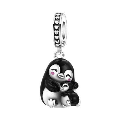 Exquisiter 925 Sterling Silber Panda Chamäleon Waschbär, Koi Welpen Tier-Anhänger Passend für DIY Armband Halskette Premium Party Geschenke