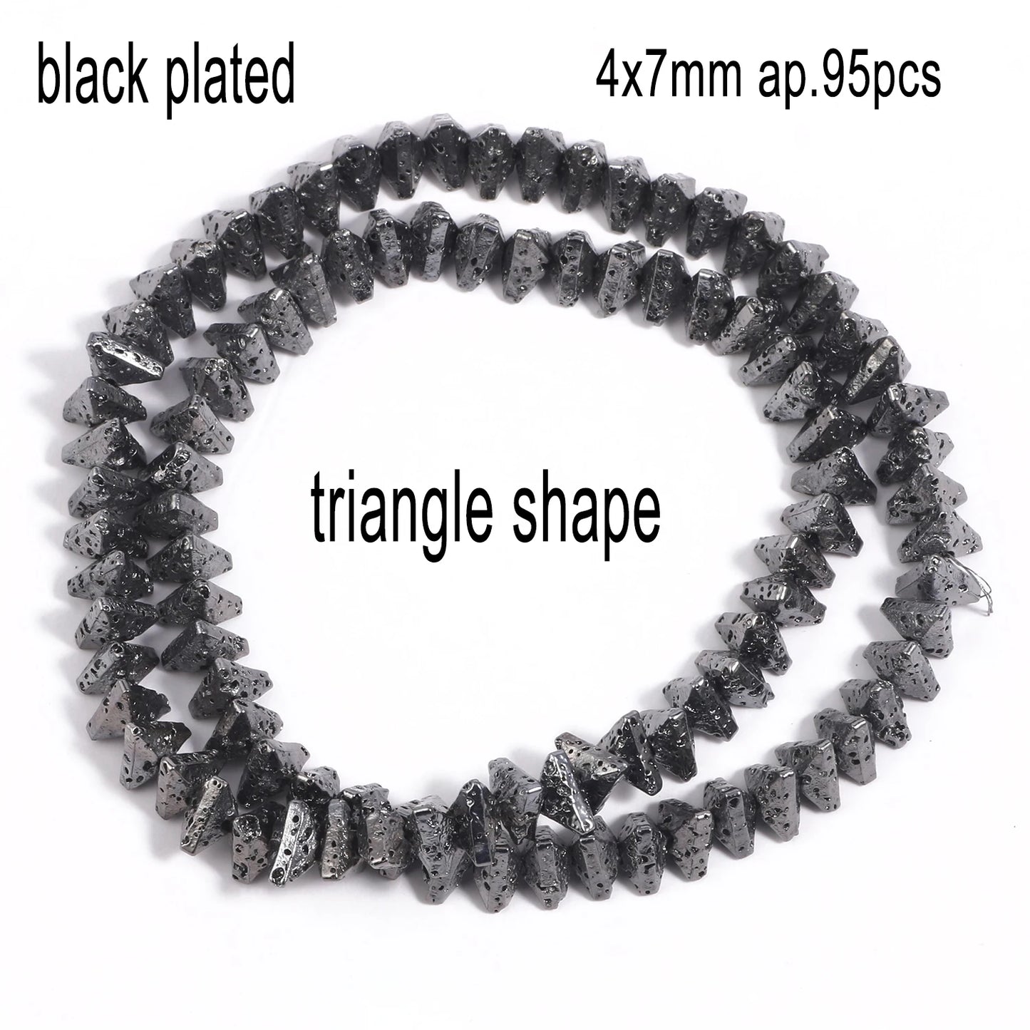 Schwarze vulkanische Lavagesteinperlen, Mineralperlen, Charms, Rohrwürfel, runde geometrische Formperlen für Schmuckherstellung, DIY-Armband
