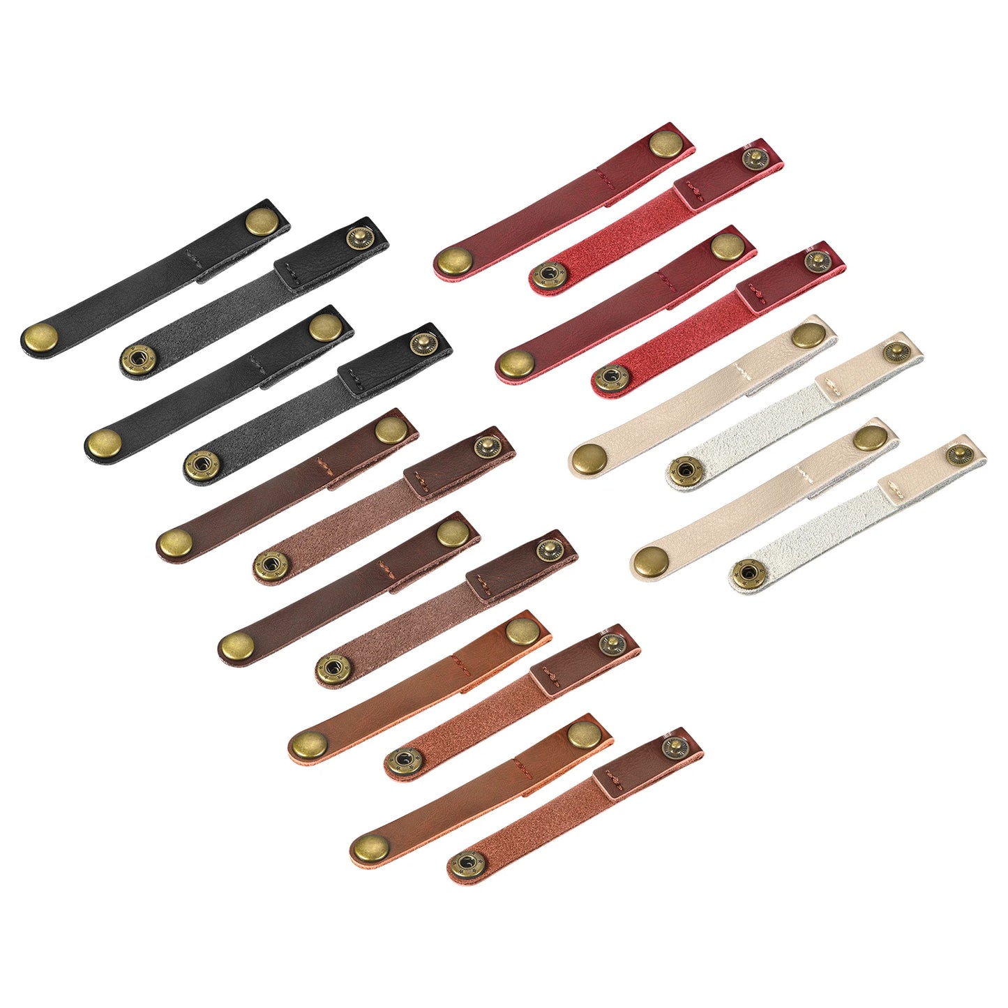 20pcs 5 Farben Leder Kabel bänder Kabelbinder Wraps Kabel Management Halter Halter Kabel Organizer für USB-Kabel Kopfhörer Drähte