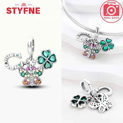 Neue Silber 925 Blaue Libelle Schmetterling Charms Perlen Fit Original Armband für Frauen DIY Edlen Schmuck Zubehör Perlen Geschenke