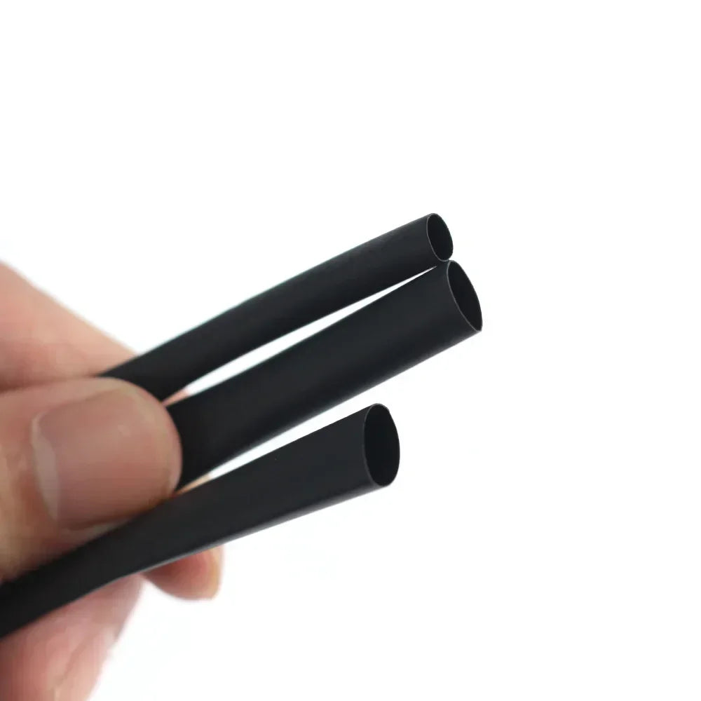 8 Meter/Set 2:1 schwarze Isolierung Schrumpffolie Schrumpfschlauch 1/2/3/4/5/6/8 mm Schrumpfschlauch für Kabel DIY Connector Wire Kit