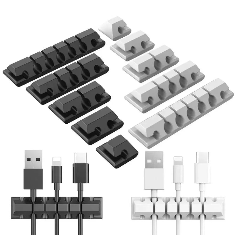 Silikon-Kabelorganisator, USB-Datenkabel-Aufwickler, flexibles Kabelmanagement, Kabelclips für Maus, Kopfhörer, Ohrhörer, Auto-Kabelhalter