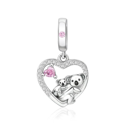 Animal Series Charms aus 925er-Sterlingsilber, Kaninchen, Katze, Pfau, Elefant, Türkei, Hund, passend für DIY-Armbänder, Halsketten, niedliche dekorative Geschenke