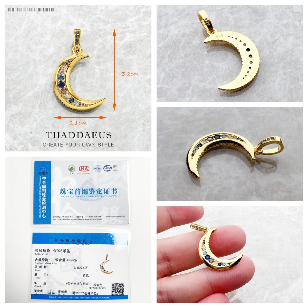 Anhänger Sternzeichen Phönix Flügel Schlange Schwert Mond Brandneuer feiner Vintage-Schmuck Accessoires 925er Sterlingsilber Geschenk für Frau Männer