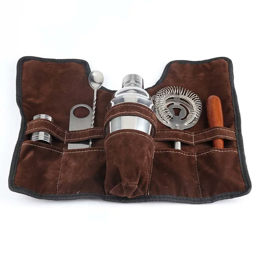 7 Teile/satz Edelstahl Cocktail Shaker Set Bar Werkzeuge mit Mischbecher Professionelle Barkeeper Kit für Home Küche Pub