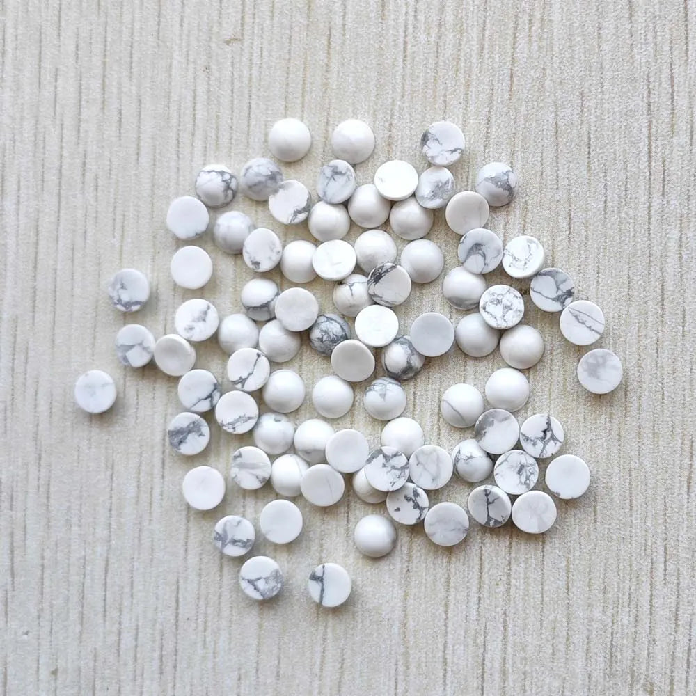 Großhandel 100 Stück Mode gute Qualität Naturstein runde Cab Cabochon Perlen 6mm für Schmuck Zubehör Herstellung