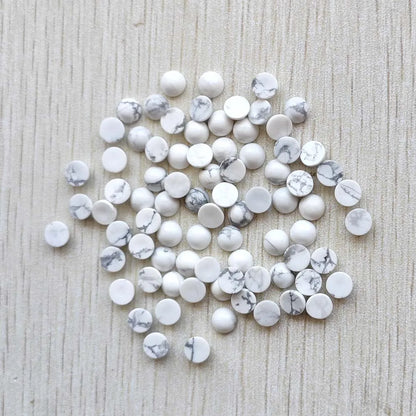 Großhandel 100 Stück Mode gute Qualität Naturstein runde Cab Cabochon Perlen 6mm für Schmuck Zubehör Herstellung