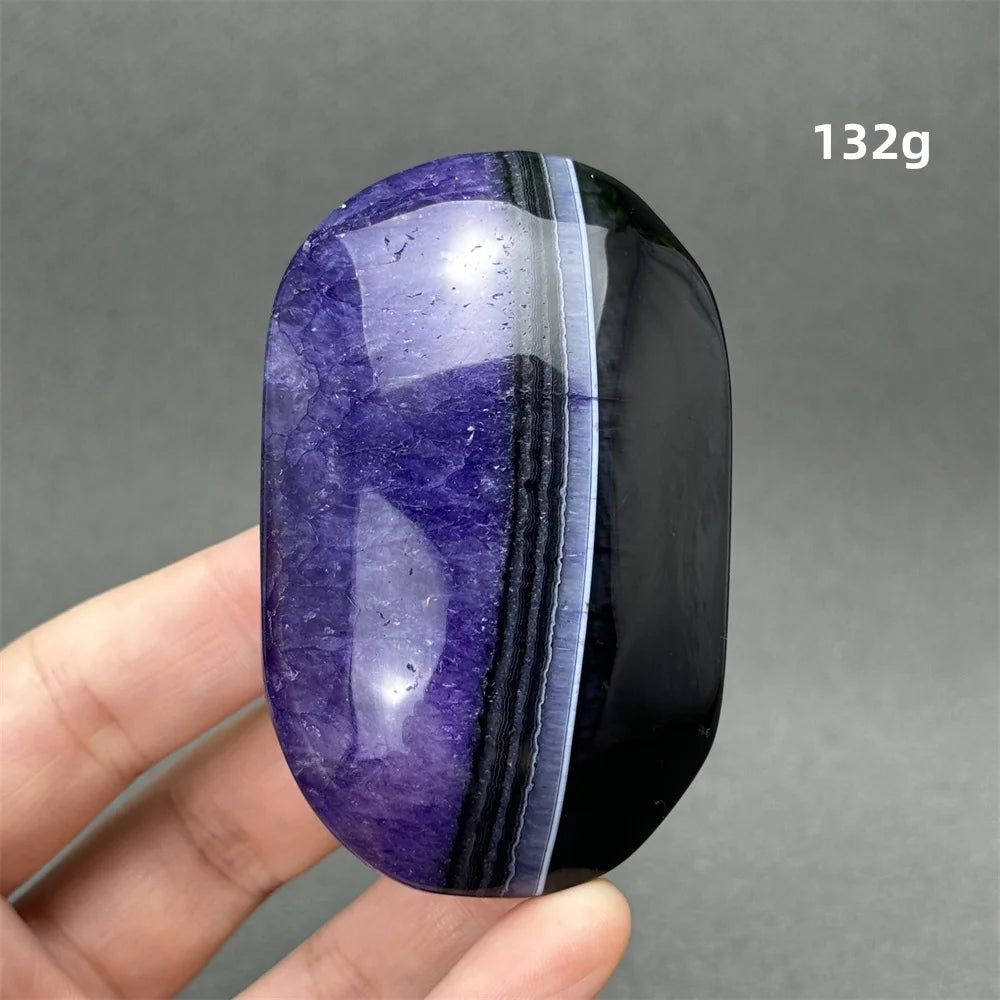 Natürlicher Edelstein Achat Kristall Palm Spielen Mineral Quarz Reiki Heilung Energie Spirituelle Meditation Home Decor Geschenk