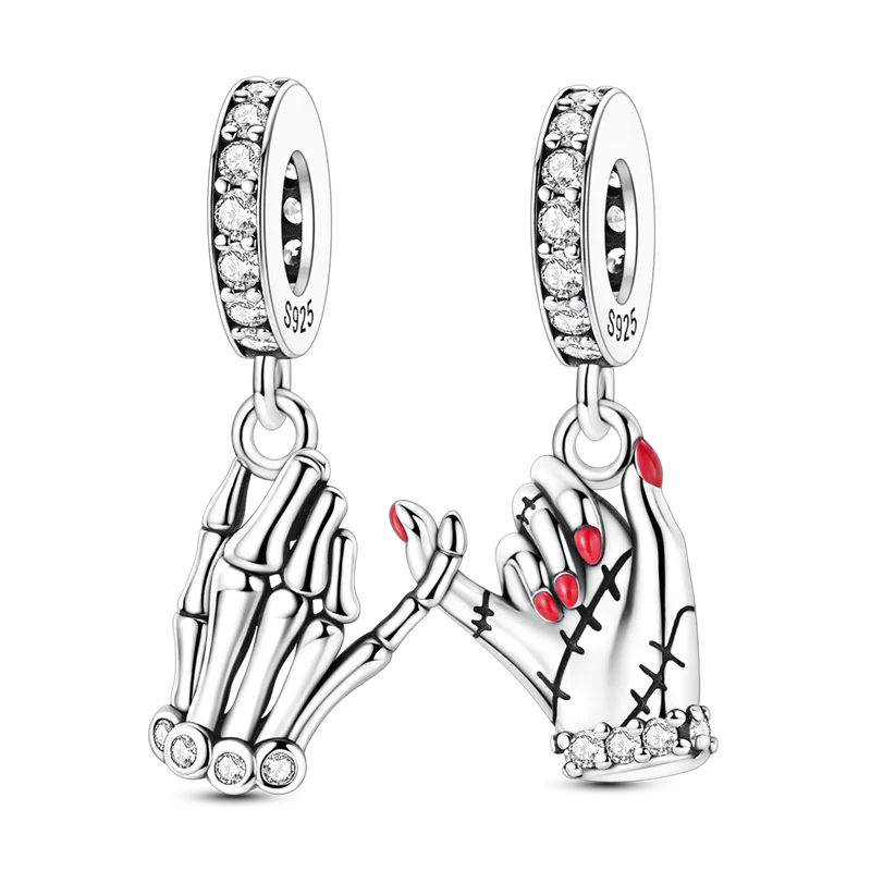 Echt S925 Sterling Silber Bunte Kolibri Blumen Charms Frühling Serie Perlen Fit Original Armbänder DIY Schmuck für Frauen
