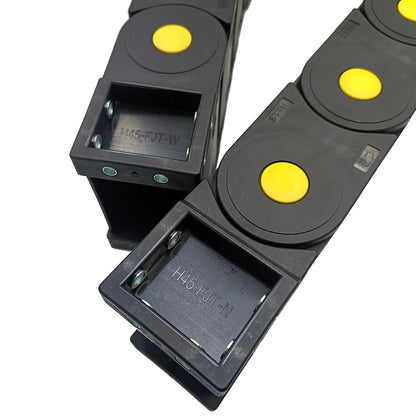 JFLO 45-Serie, 1 Meter, beidseitig offen, Drahtträger, Kabelschleppkette, CNC-Kanalübertragungsteile, Schleppleine, Dichtungstyp