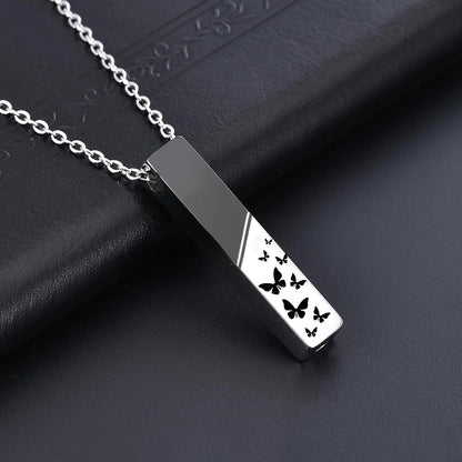 Urn Necklaces for Ashes and Keepsakes, Stainless Steel, Cube Pendant, Urn Necklace for Cremation