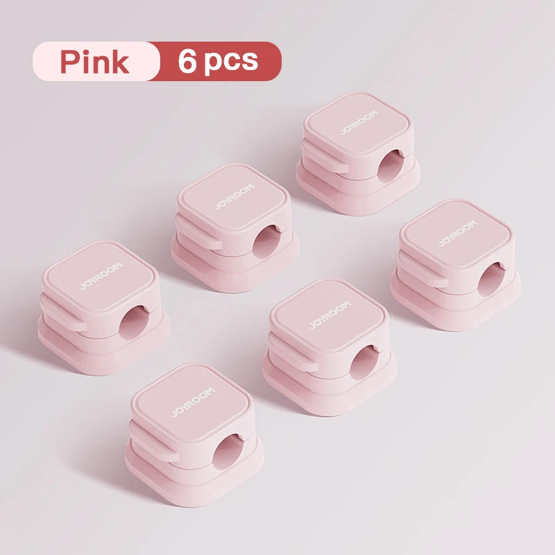 Joyroom Bunter magnetischer Kabelclip, Kabelhalter, selbstklebender Drahthalter, Aufbewahrungsorganisator für das Kabelmanagement im Home-Office-Schreibtisch