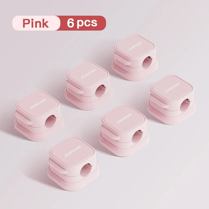 Joyroom Bunter magnetischer Kabelclip, Kabelhalter, selbstklebender Drahthalter, Aufbewahrungsorganisator für das Kabelmanagement im Home-Office-Schreibtisch