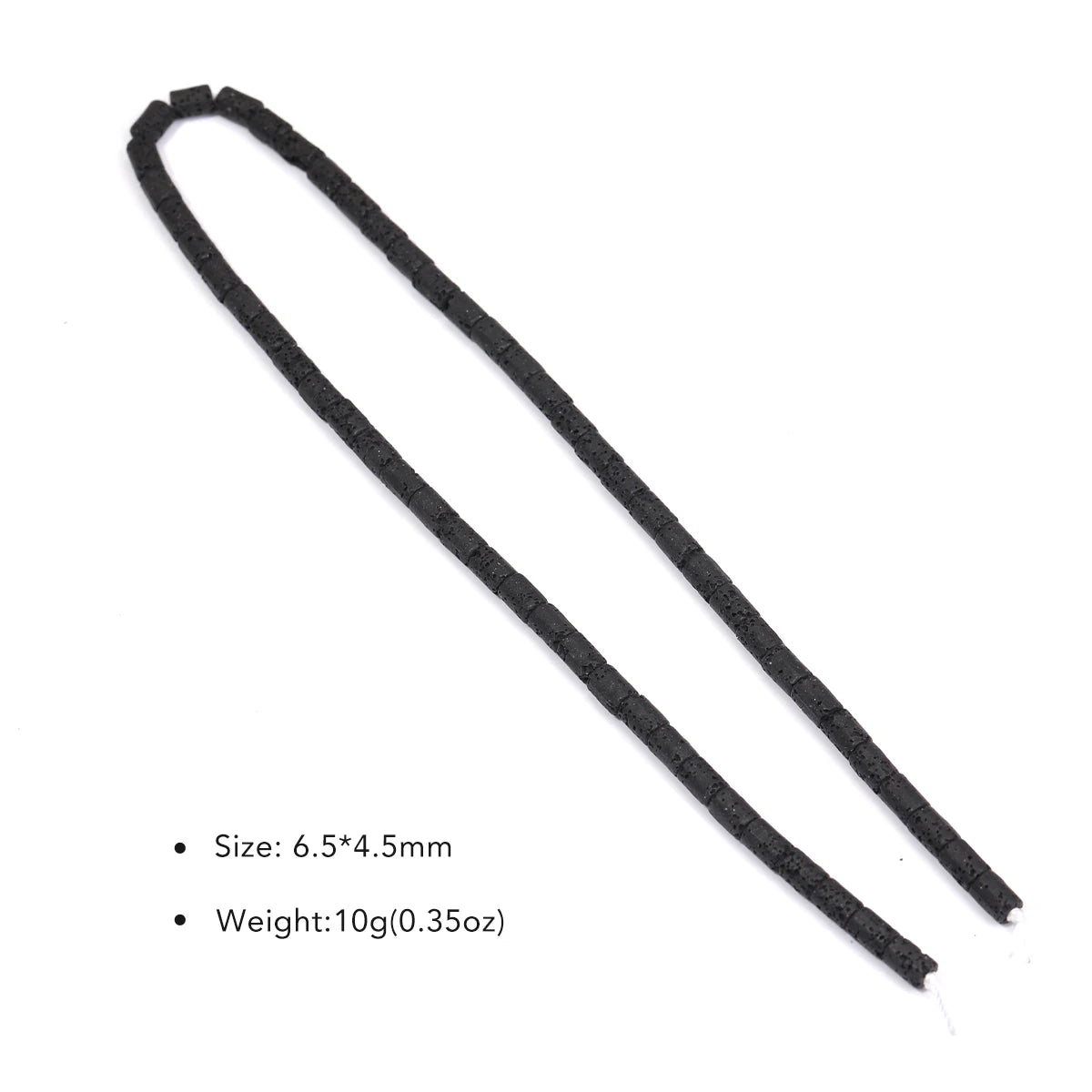 Piedras volcánicas natürliche schwarze Lava zylindrische quadratische Abacus-Steinperlen für Schmuckherstellung, DIY-Schmuck, Armbänder, handgefertigt