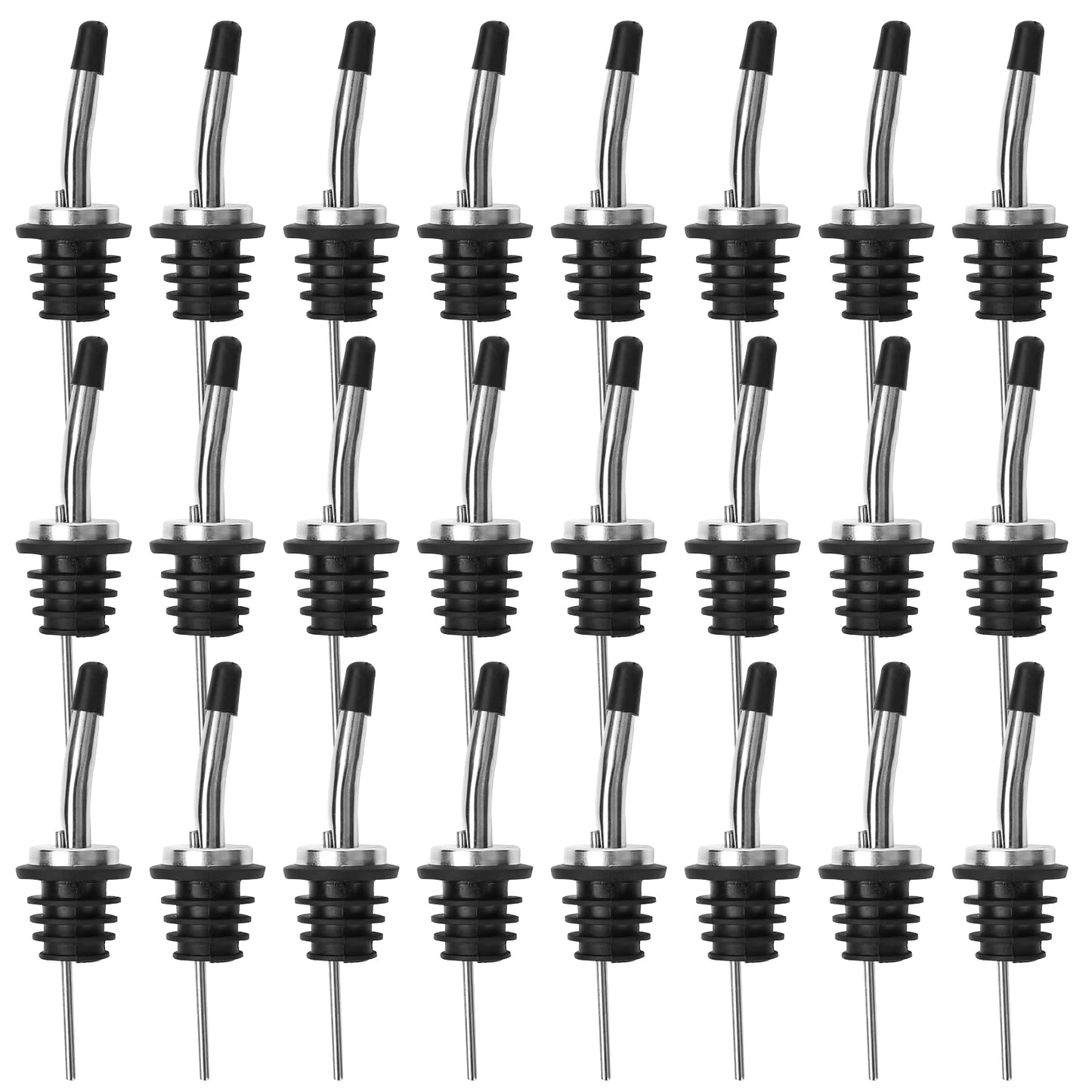 12Pcs Edelstahl Schnaps Flasche Ausgießer Flasche Düse Ausgießer Öl Fluss Wein Flasche Ausgießer Stopper Küche Bar Zubehör