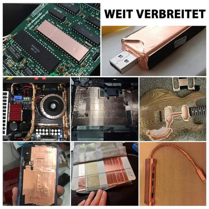 20 m Kupferfolienband, doppelseitiges leitfähiges Reparaturklebeband für EMI-Abschirmung, Kunsthandwerk, elektrische Reparaturen, Erdungsschaltung