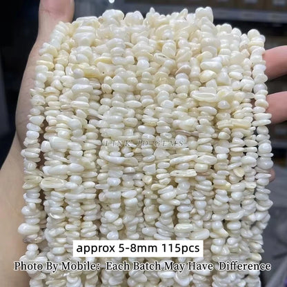 Natürliche Shell Perlen Unregelmäßige Form Glatte Perlen Lose Spacer Perlen Für Schmuck Machen Diy Ohrringe Halskette Zubehör Erkenntnisse