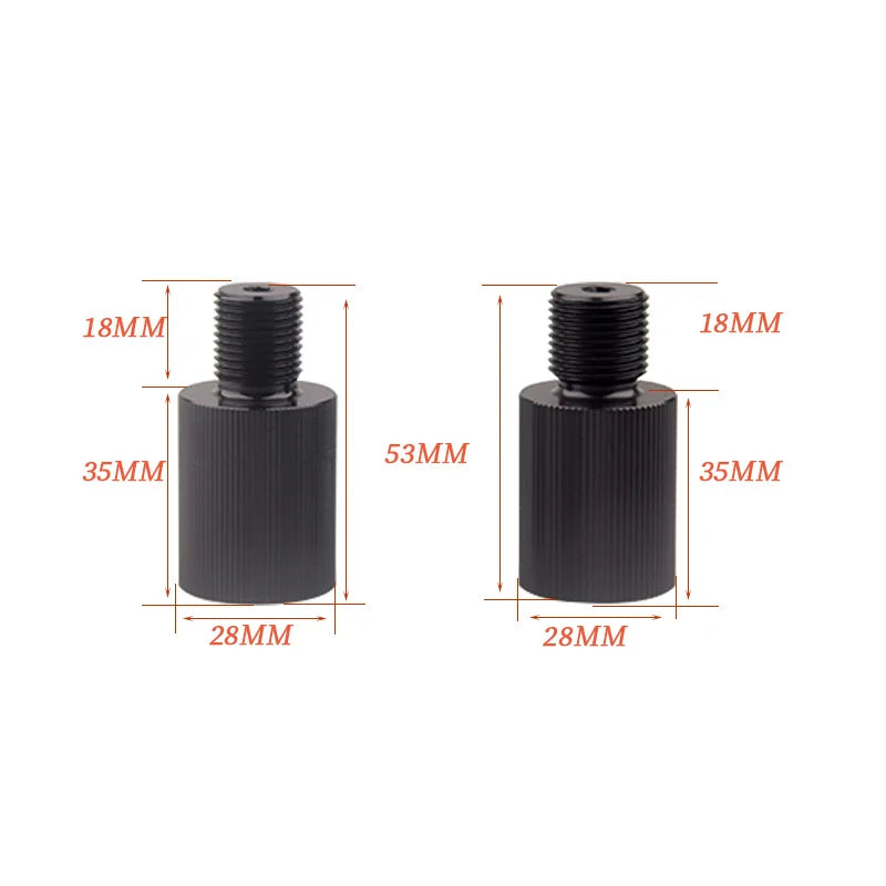 HPA Scuba M18*1.5 zu 5/8-18UNF Schwarz Aluminium Luftflaschenanschluss Konvertierungs-Gewindeadapter Regler CO2 Station Zubehör