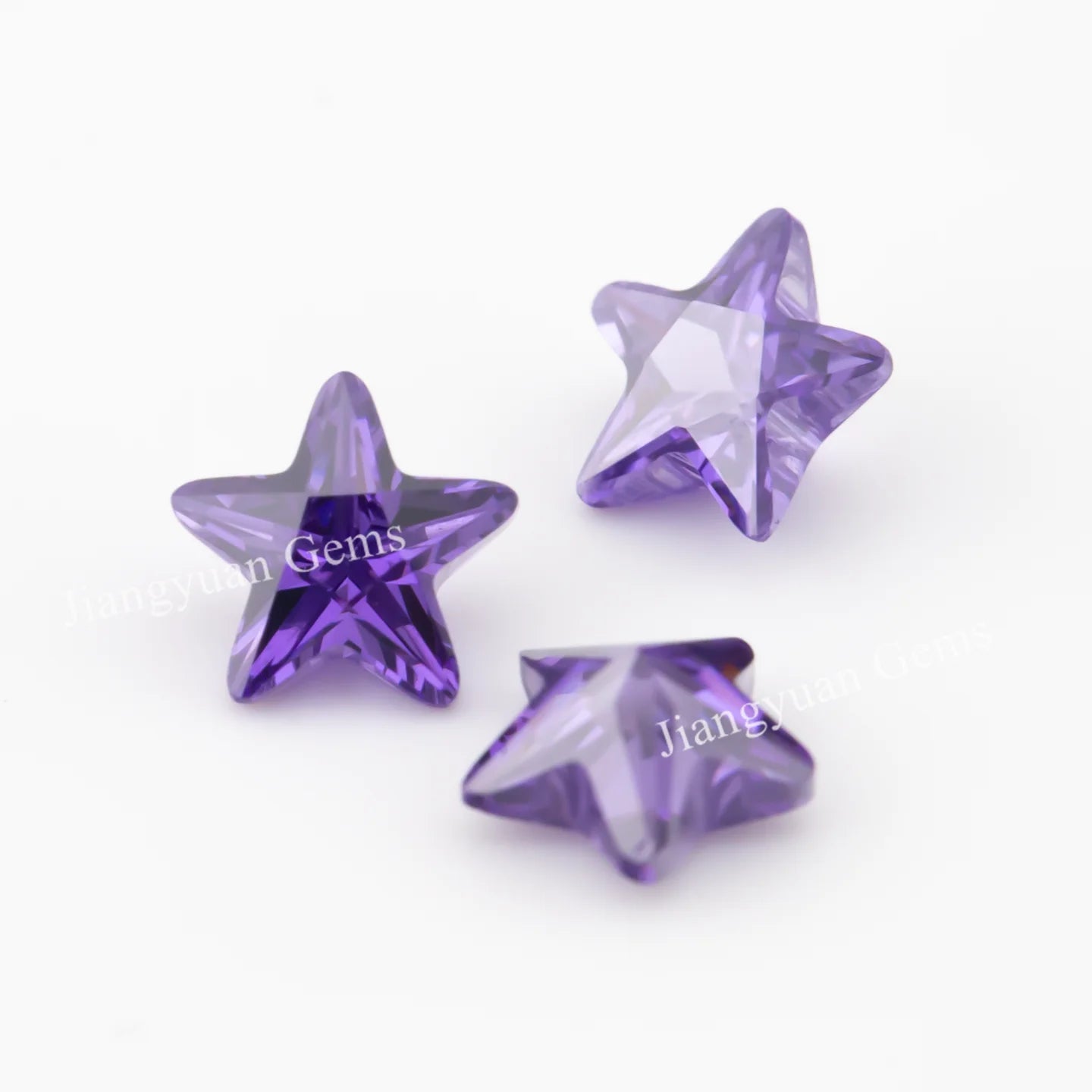Größe 3x3mm ~ 10x10mm 5A Zirkon Sternform Verschiedene Farben Zirkonia Stein Lose CZ Synthetischer Edelstein für die Schmuckherstellung