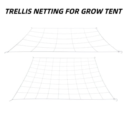 4'' Mesh Grow Zelt-Spaliernetz, robustes elastisches Pflanzennetz mit Stahlhaken, flexible Hydrokultur-Unterstützung für die Gartenbau