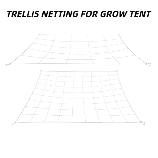 4'' Mesh Grow Zelt-Spaliernetz, robustes elastisches Pflanzennetz mit Stahlhaken, flexible Hydrokultur-Unterstützung für die Gartenbau