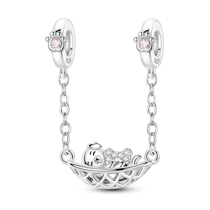 Sicherheitskette Libelle Schmetterling 925er Sterlingsilber Original Marienkäfer Kolibri Charm DIY Schmuckherstellung für Armband Armreif