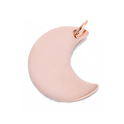 6 Teile/los Klassische Mond Sterne Anhänger ID Tags Für Frauen Männer Halskette Schmuck Edelstahl Doppel Seiten Polnischen