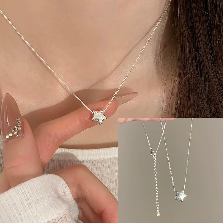 VENTFILLE 925 Sterling Silber Perle Geometrie Halskette für Frauen Mädchen Koreanische Design Vielseitig Halsband Schmuck Dropship Großhandel