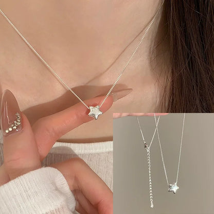VENTFILLE 925 Sterling Silber Perle Geometrie Halskette für Frauen Mädchen Koreanische Design Vielseitig Halsband Schmuck Dropship Großhandel