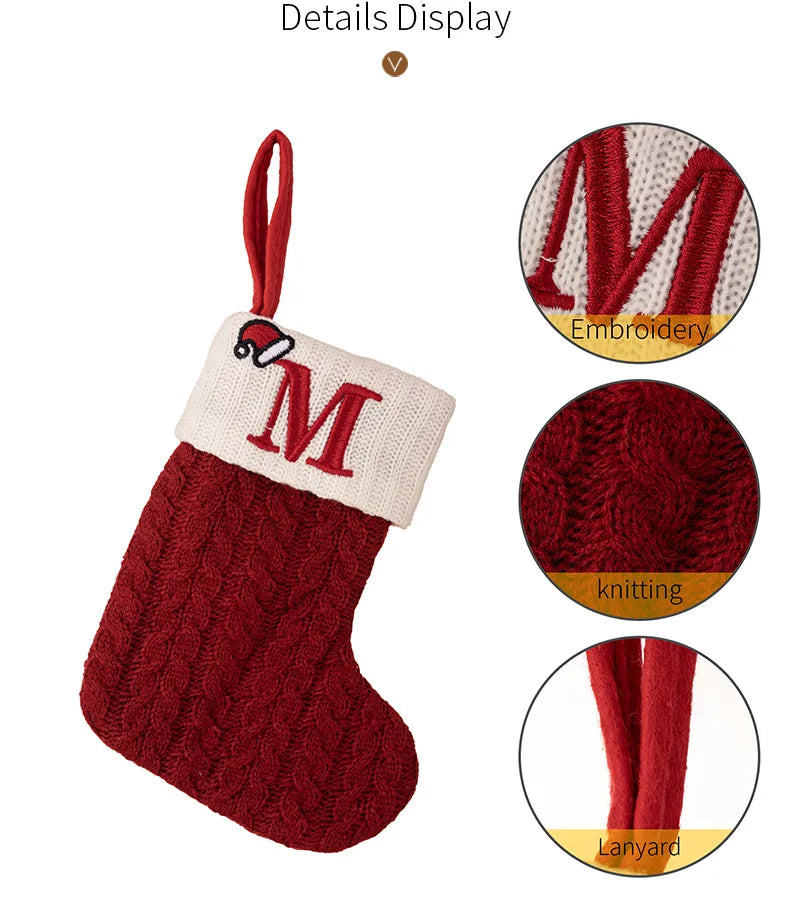 Roter Hut, Buchstabe, Weihnachtssocken, Navidad, Natal, Weihnachtsbaum, Strumpf, Ornament, Geschenk, Stricken, Schneeflocke, Weihnachtsdekoration 2024