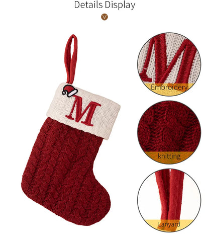 Roter Hut, Buchstabe, Weihnachtssocken, Navidad, Natal, Weihnachtsbaum, Strumpf, Ornament, Geschenk, Stricken, Schneeflocke, Weihnachtsdekoration 2024