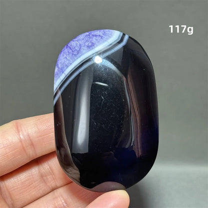 Natürlicher Edelstein Achat Kristall Palm Spielen Mineral Quarz Reiki Heilung Energie Spirituelle Meditation Home Decor Geschenk
