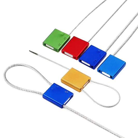 50 Stück Aluminium legierung Stahldraht Blei Dichtung länge 20cm Behälter quadratische Metalldraht Kabelbinder selbst hemmend kann angepasst werden