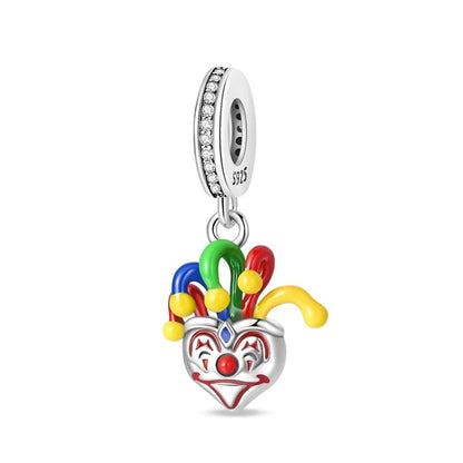 Vergnügungspark-Charm aus 925er-Sterlingsilber, Riesenrad, Achterbahn, Zirkus, Clown, Karussell, passend für DIY-Armbänder, Halsketten, Souvenir