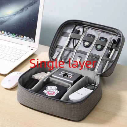 Kabel-Aufbewahrungstasche Wasserdichte Digitale Elektronik-Aufbewahrungstasche Reise-USB-Datenkabel-Ladegerät-Stecker-Organizer