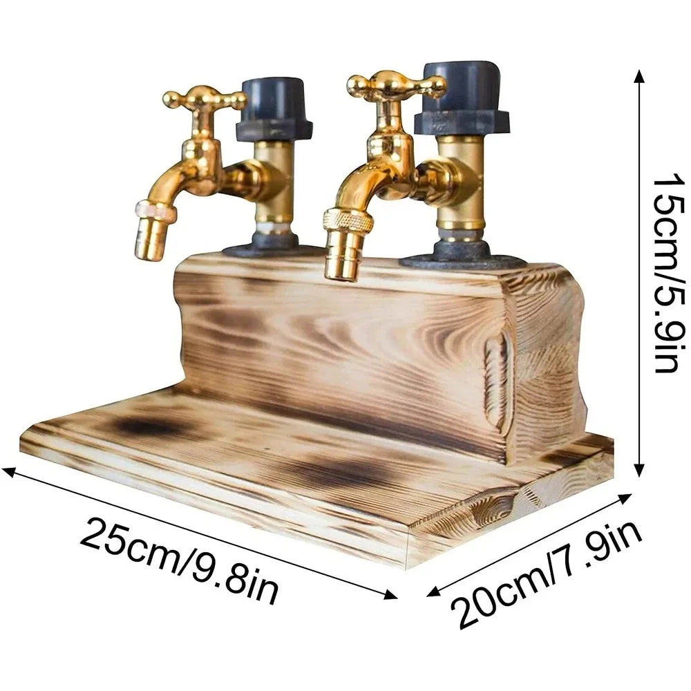 Holz Whisky Schnaps Spender Wasserhahn geformt Schuss Spender Getränke Whisky Halter für Flasche Home Bar Party Bar Zubehör