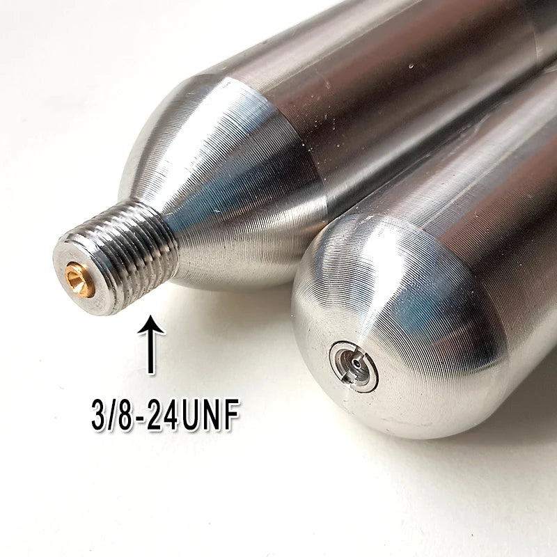 Recycelbarer 33 g 24 g CO2-Kartuschen-Gasflasche für Soda, Bier, Bar, Barkeeper, Werkzeuge, Küchenzubehör, spart Schwimmweste, Airbag