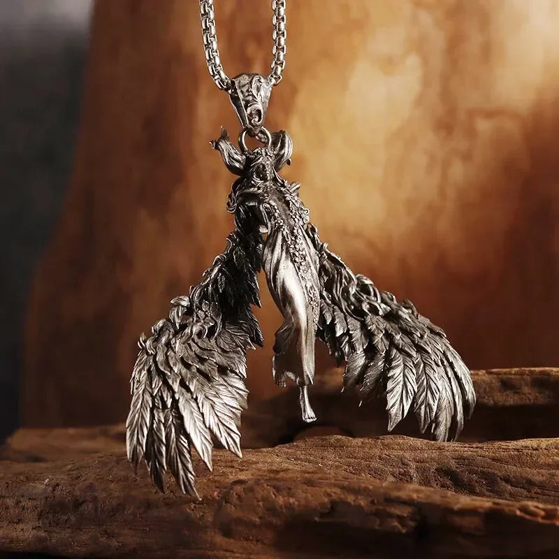 Vintage Gothic Totenkopf Jesus Kreuz Anhänger Halskette Katholischer Schmuck für Männer Punk Religiöse Amulett Halskette