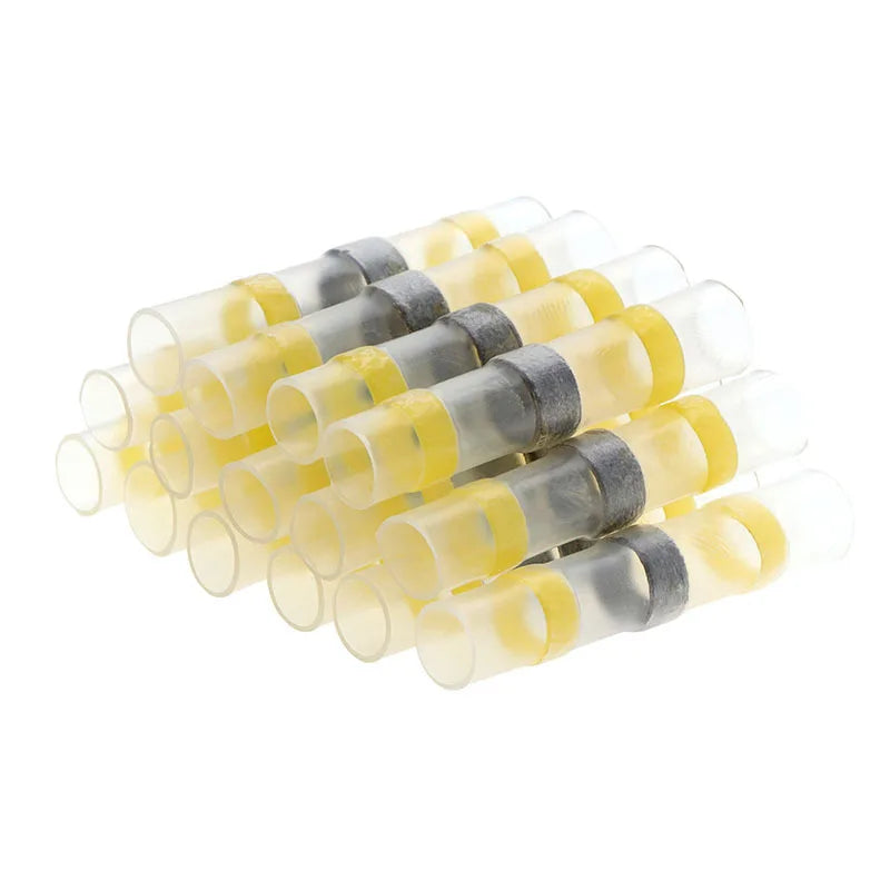 100-1000 stücke Schrumpf Solder Dichtung Draht Anschlüsse Kit Wasserdichte Butt Elektrische Terminals Isolierte Schrumpfung Hülse Splice