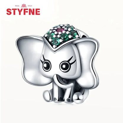 Silber 925 Gold Pyramide Mumie Doppel Charm Elefant Perlen passen Original Armband DIY edlen Schmuck Zubehör für Frauen Geschenke