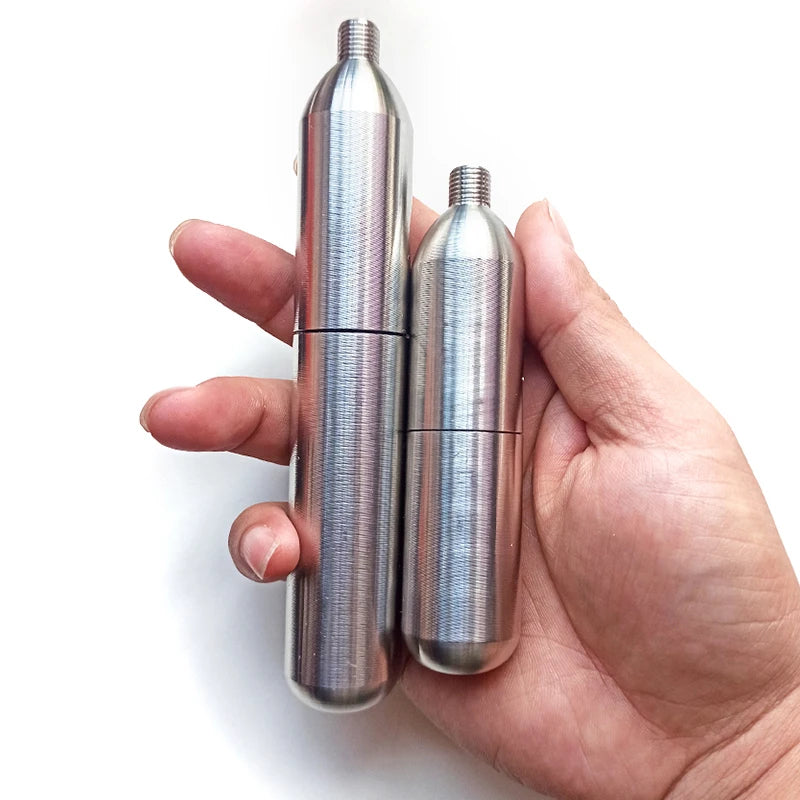 Recycelbarer 33 g 24 g CO2-Kartuschen-Gasflasche für Soda, Bier, Bar, Barkeeper, Werkzeuge, Küchenzubehör, spart Schwimmweste, Airbag