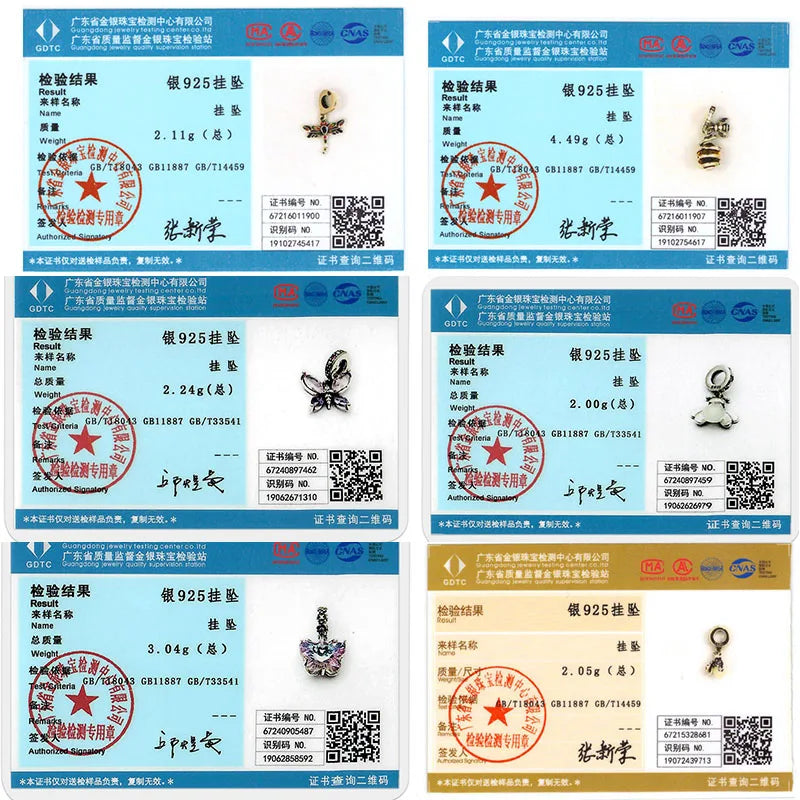 Original 925er Silber-Charm-Perlen, leuchtender, leuchtender Glühwürmchen-Schmetterlings-Anhänger, passend für Armbänder, Charm-Herstellung von Schmuck