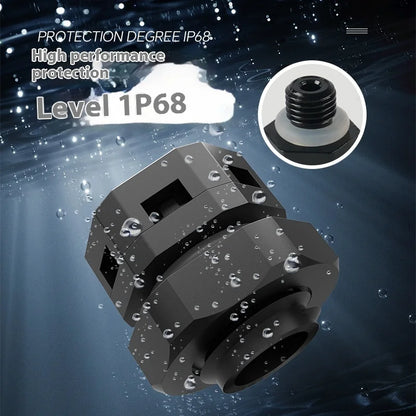 10 Stück M8 Nylon wasserdicht atmungsaktiv Ventil Spirale Außenlampe LED-Beleuchtung Atemschutzmaske IP68 Kunststoff Überdruckventil M12