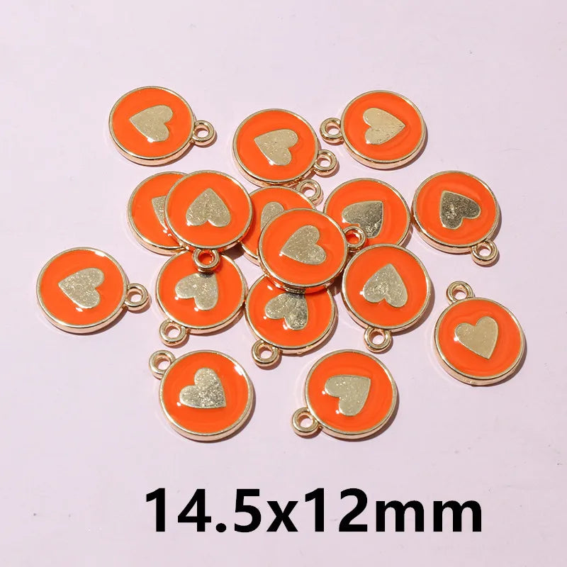 20 Stück Emaille Mond Herz Charms Anhänger Legierung Metall DIY Schmuck Herstellung Zubehör Ergebnisse für Armband Ohrringe Halskette