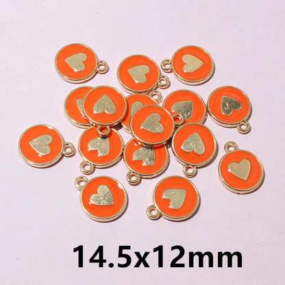 20 Stück Emaille Mond Herz Charms Anhänger Legierung Metall DIY Schmuck Herstellung Zubehör Ergebnisse für Armband Ohrringe Halskette