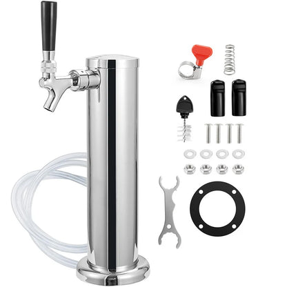 Ein Hahn verchromter Bierturm Einzel hahn/Wasserhahn Bierturm Edelstahl Fass Bier Säule Bar Zubehör Biersp ender