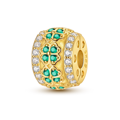 Gold-Serie, DIY-Charms, Original-Charms aus 925er-Sterlingsilber mit eingelegtem Zirkonium, Sonnen- und Leoparden-Anhänger, passend für Armbänder, Schmuck, Geschenkmarkierung