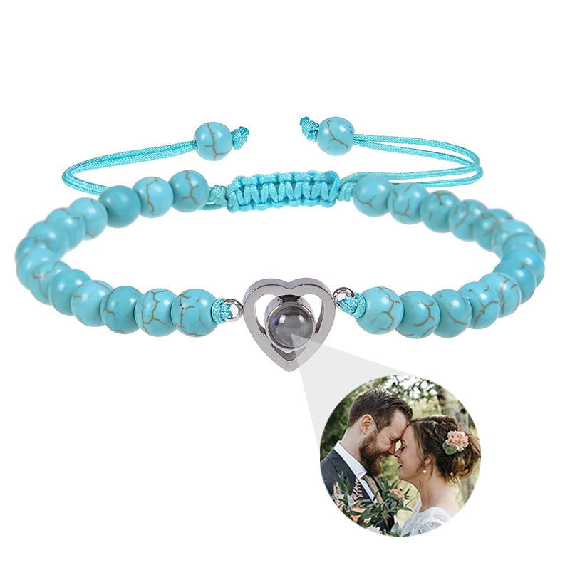 Custom bracelet with picture inside, personalized projection bracelets with photos, picture bracelet, personalized memorial gifts
