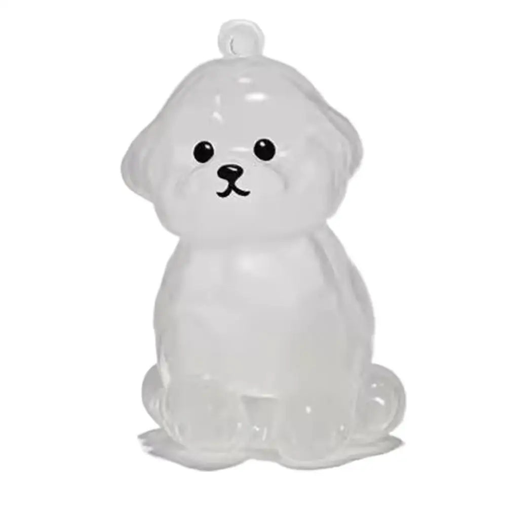 Klarer Tierhaar-Schlüsselanhänger, niedlicher Hund, Fell, Andenkenhalter, kreativer transparenter Tierhaar-Gedenkkollektions-Anhänger für Hund/Katze